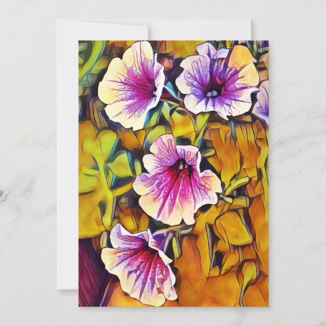 Petunia Flowers Card (Front)