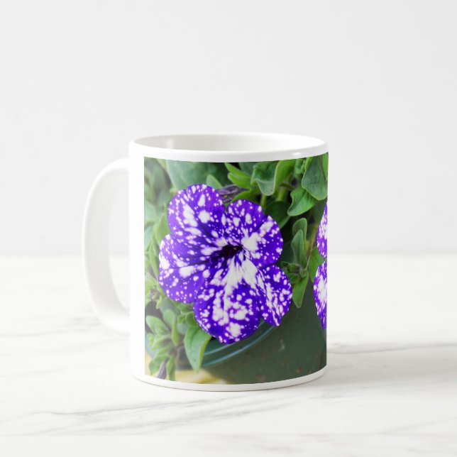 Petunia flowers coffee mug (Front Left)