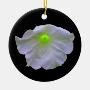 Petunia Green Glow Custom Birthday Ceramic Tree Decoration