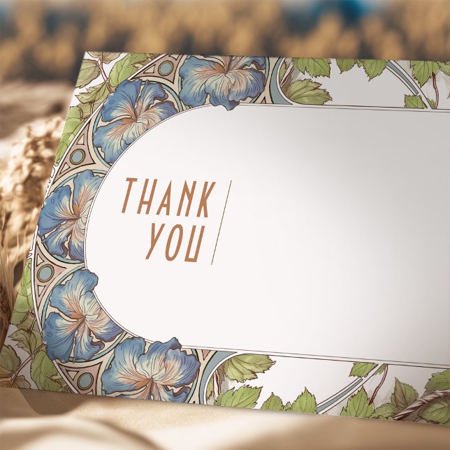 Petunia Insert Thank You Vintage Art Nouveau Invitation (Creator Uploaded)