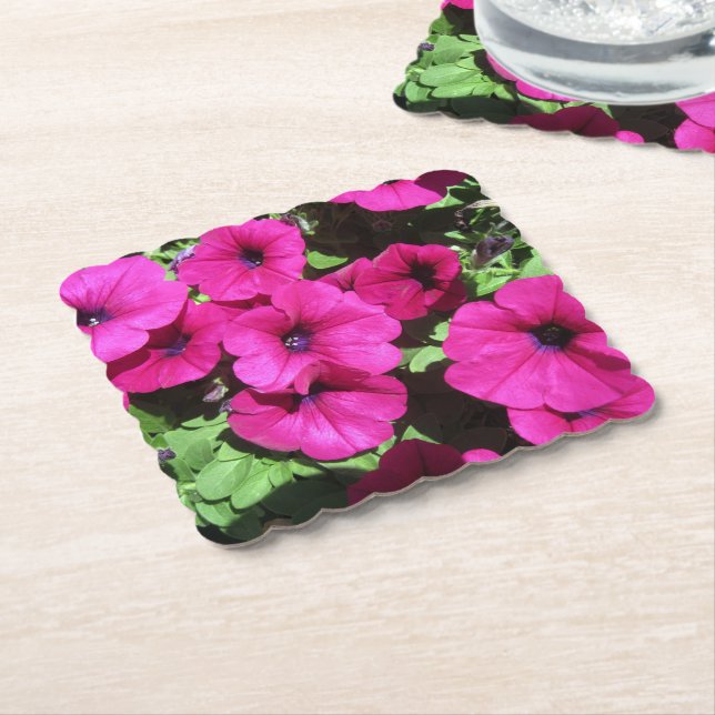 Petunia Paper Coaster (Angled)