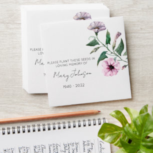 Petunia Simple Memorial Seed Envelope