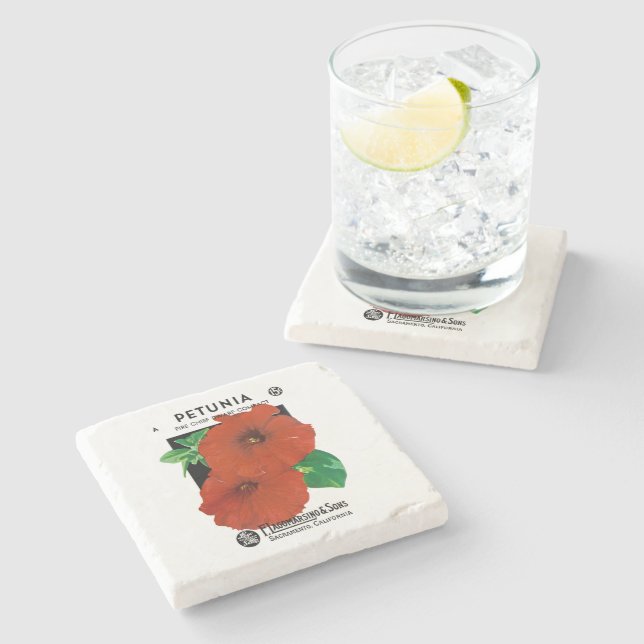 Petunia Stone Coaster (Side)