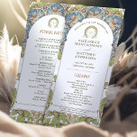 Petunia Vintage Wedding Program Art Nouveau Mucha Programme<br><div class="desc">Introducing the editable Vintage Petunia Wedding Program by Alphonse Mucha, now available on Zazzle! This elegant program is the perfect way to guide your guests through your special day. The Vintage Wedding Program features a beautiful Art Nouveau design by the legendary Alphonse Mucha. The design's soft colours and intricate details...</div>