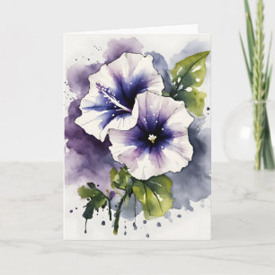 Petunia - Watercolor flowers Card