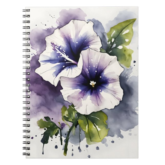 Petunia - Watercolor flowers Notebook (Front)