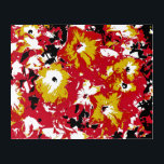PETUNIAS ACRYLIC WALL ART<br><div class="desc">A vibrant red, yellow, black and white pop art design of petunias.</div>