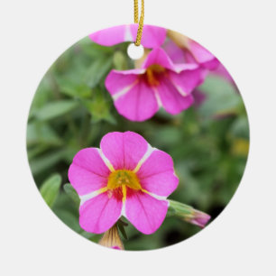 Petunias Ceramic Tree Decoration