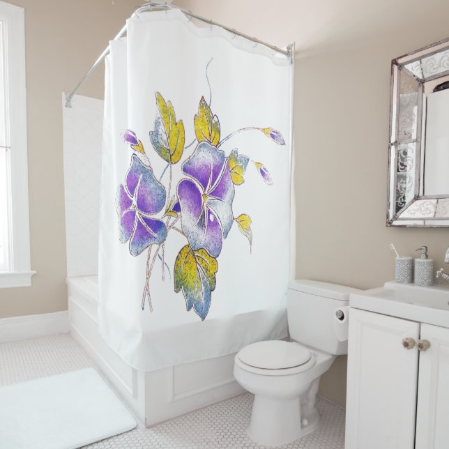 Petunias. Shower Curtain (In Situ)