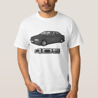 Peugeot 405 SRi + model badge, black, DIY T-Shirt