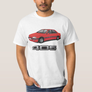 Peugeot 405 SRi + model badge, red, DIY T-Shirt