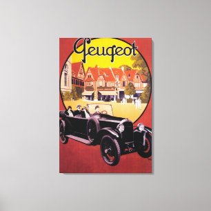 Peugeot Automobile Promotional Poster Canvas Print