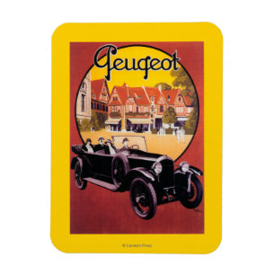 Peugeot Automobile Promotional Poster Magnet