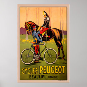 Peugeot Vintage Bicycle Poster