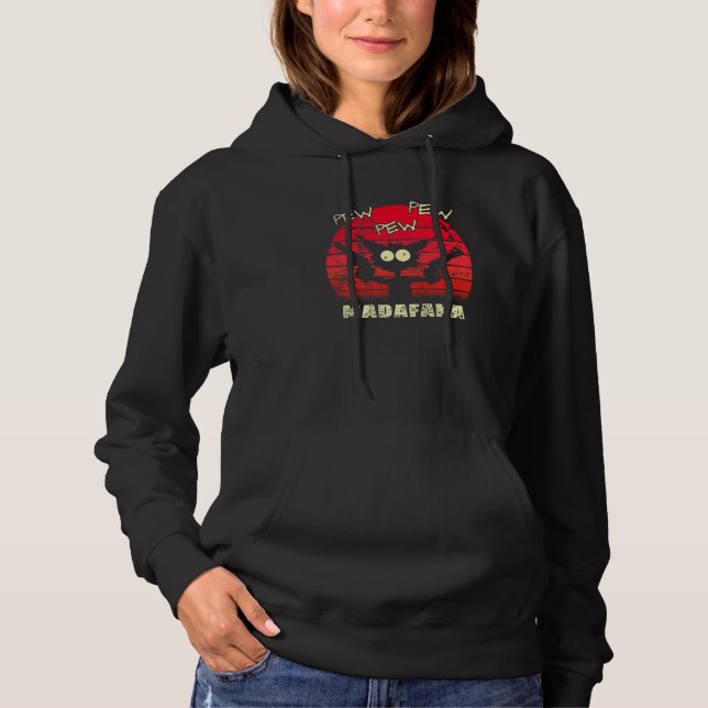 Pew Pew Madafaka Cat Crazy Cat Retro Graphic Peng  Hoodie (Front)