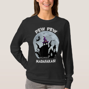 Pew Pew Madafakas Black Cat Halloween 2021 T-Shirt