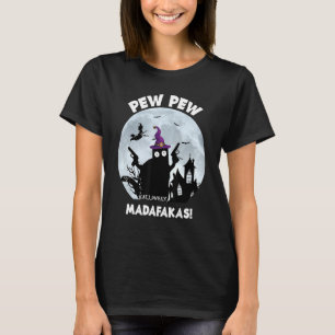 Pew Pew Madafakas Black Cat Halloween 2021 T-Shirt