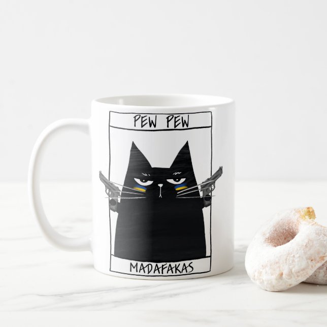 Pew Pew Madafakas Coffee Mug (With Donut)