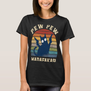 Pew Pew Madafakas Pew Pew Cat Pyjamas Summer Cats T-Shirt