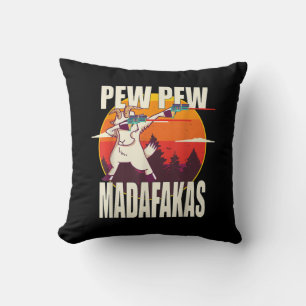 Pew Pew Madafakas Pew Pew Madafakas Goat Cushion