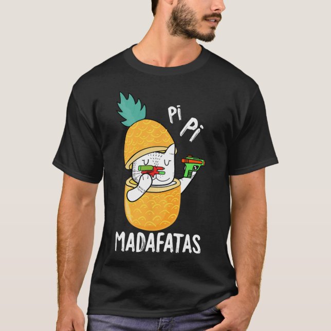 Pew Pew Madafakas Pi-day Funny Cat Teacher Student T-Shirt (Front)