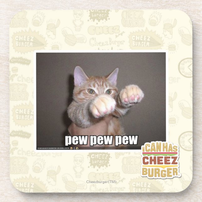 Pew pew pew coaster (Front)