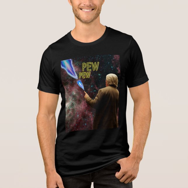 Pew Pew T-shirt Tri-Blend Shirt (Front)