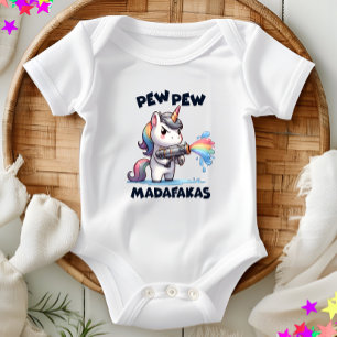 Pew Pew Unicorn Baby Bodysuit