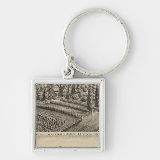 Pewaukee Fruit Farm & Nursery Key Ring (Front)