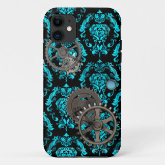 Pewter and Turquoise Steampunk Casemate iPhone 11 Case