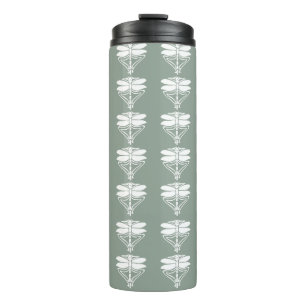 Pewter Arts and Crafts Dragonflies Thermal Tumbler
