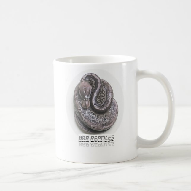 Pewter Ball Python - Customised Coffee Mug (Right)