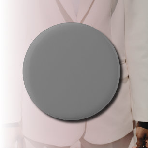 Pewter Grey Solid Colour   Classic Elegant 6 Cm Round Badge