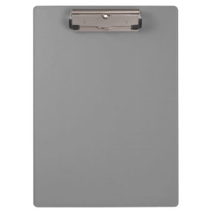Pewter Grey Solid Colour Classic Elegant Clipboard