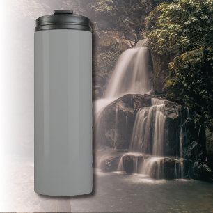 Pewter Grey Solid Colour Classic Elegant Thermal Tumbler