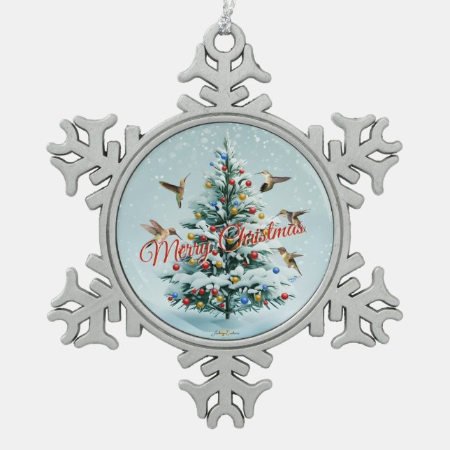 Pewter Snowflake Ornament (Front)