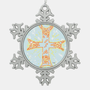Pewter Snowflake Ornament /Greek Cross