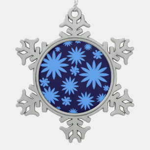 Pewter Tree Ornament Blue Custom