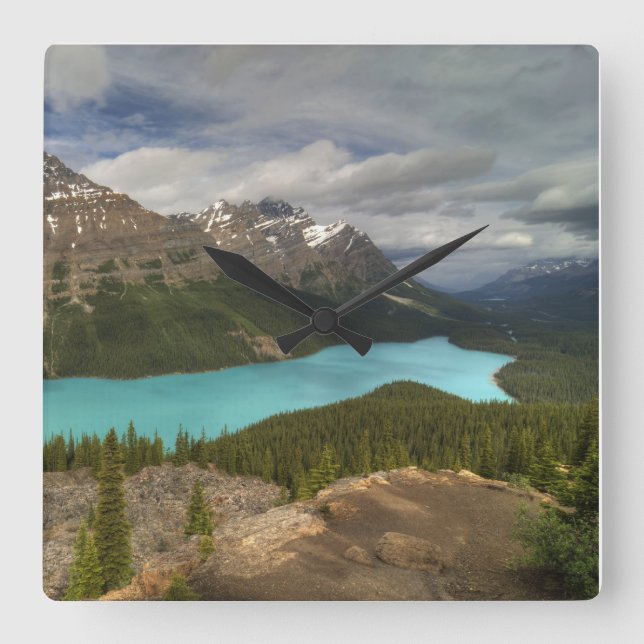 Peyto Lake, Alberta Canada Square Wall Clock (Front)
