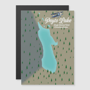 Peyto lake Canadian Rockies map