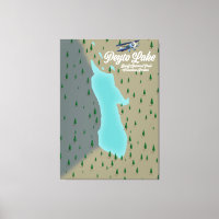 Peyto lake Canadian Rockies map