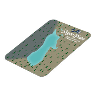 Peyto lake Canadian Rockies map Magnet