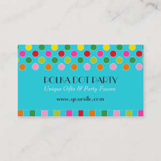 Peyton Polka Dot Multi-Coloured Chic Business Card