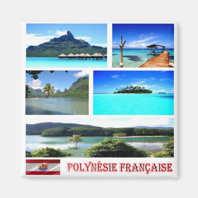 PF - French Polynesia - mosaic collage Magnet (Front)