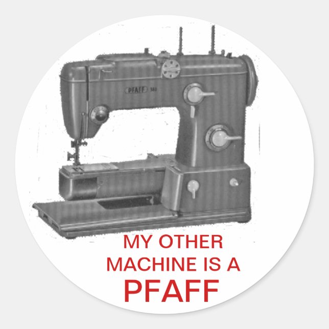 PFAFF CLASSIC ROUND STICKER (Front)