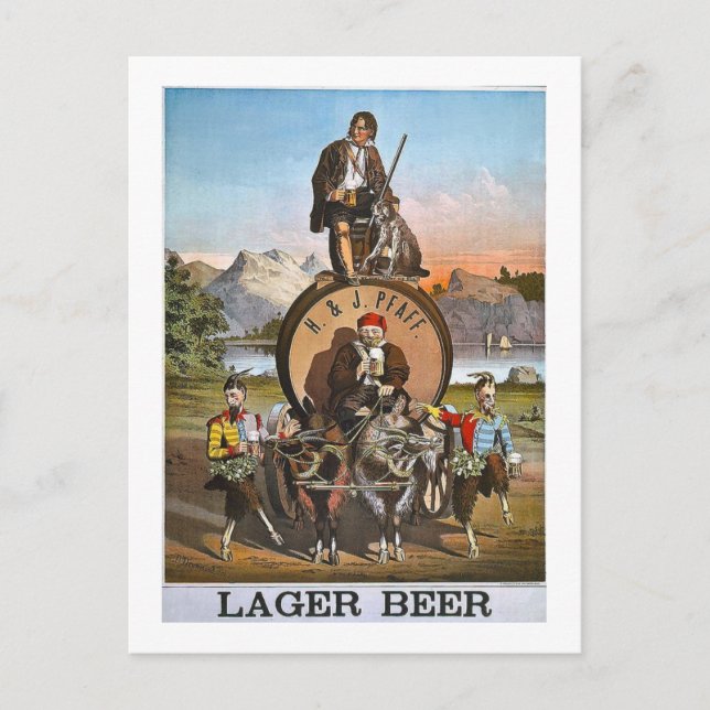 Pfaff Lager Beer - Vintage Ad 1800s Postcard (Front)