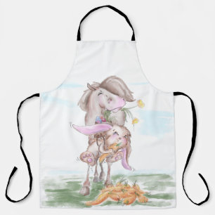 Pferde Kochschürtze Osterbild Pferd und Hase Apron