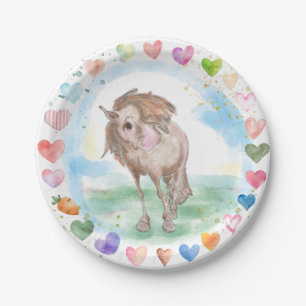 Pferde Pappgeschirr, Kindergeburstag & Pony Party Paper Plate