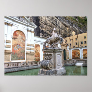 Pferdeschwemme Salzburg Austria Poster
