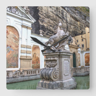 Pferdeschwemme Salzburg Austria Square Wall Clock